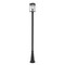 Z-Lite Nuri 1 Light Outdoor Post Mounted Fixture, Black & Clear 596PHMR-519P-BK - alternate 7